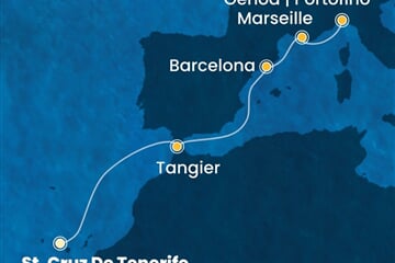 Costa Smeralda - Španělsko, Maroko, Francie (Santa Cruz de Tenerife)