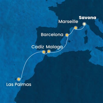 Trasa plavby CSM-SVN07A9T