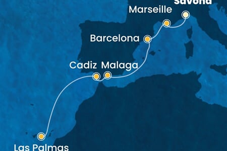 Costa Smeralda - Itálie, Francie, Španělsko (ze Savony)