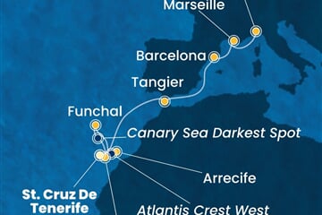 Costa Smeralda - Španělsko, Portugalsko, Maroko, Francie (Santa Cruz de Tenerife)