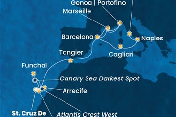 Costa Smeralda - Španělsko, Portugalsko, Maroko, Francie, Itálie (Santa Cruz de Tenerife)