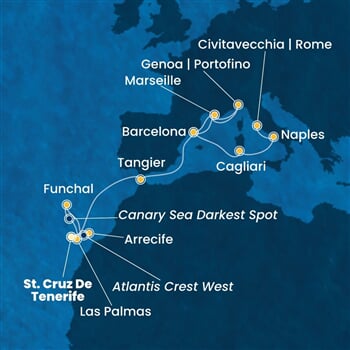 Trasa plavby CSM-TCI18A00