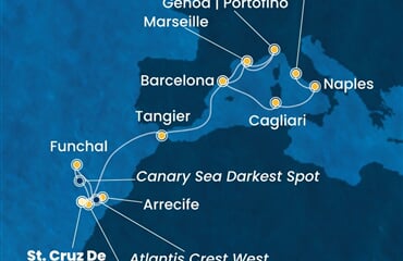 Costa Smeralda - Španělsko, Portugalsko, Maroko, Francie, Itálie (Santa Cruz de Tenerife)