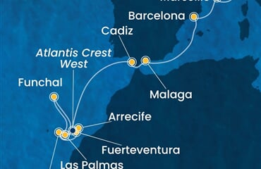 Costa Smeralda - Itálie, Francie, Španělsko, Portugalsko (ze Savony)