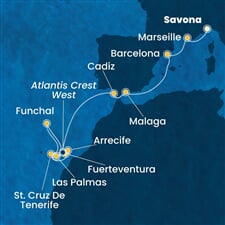 Costa Smeralda - Itálie, Francie, Španělsko, Portugalsko (ze Savony)