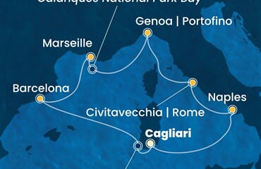 Costa Smeralda - Itálie, Francie, Španělsko (Cagliari)