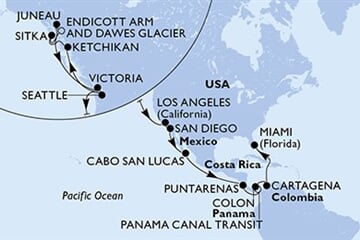 MSC POESIA - Amerikai Egyesült Államok, Kanada, Mexikó, Costa Rica, Panama, ...