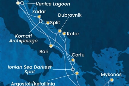 Costa Deliziosa - Itálie, Řecko, Černá Hora (z Benátek)