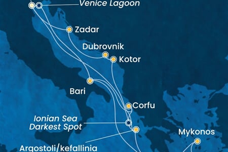 Costa Deliziosa - Itálie, Řecko, Černá Hora (z Benátek)