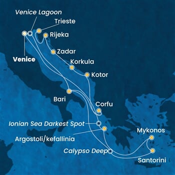 Trasa plavby CDE-PMA14A48
