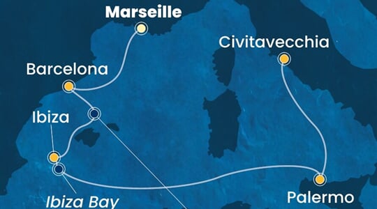 Costa Smeralda - Francie, Španělsko, Itálie (z Marseille)