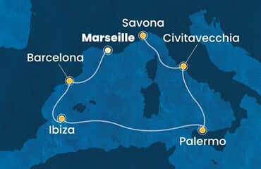 Costa Smeralda - Francie, Španělsko, Itálie (z Marseille)