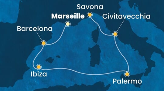 Costa Smeralda - Francie, Španělsko, Itálie (z Marseille)