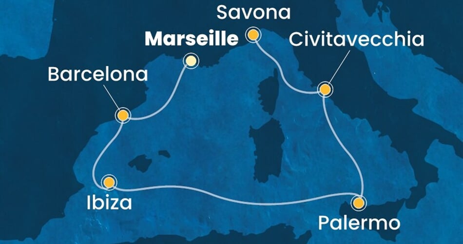 Trasa plavby CSM-MRS06A2E