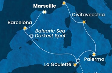 Costa Smeralda - Francie, Španělsko, Tunisko, Itálie (z Marseille)