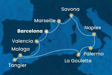 Costa Pacifica - Španělsko, Francie, Itálie, Tunisko, Maroko (z Barcelony)
