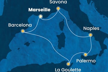 Costa Pacifica - Francie, Itálie, Tunisko, Španělsko (z Marseille)