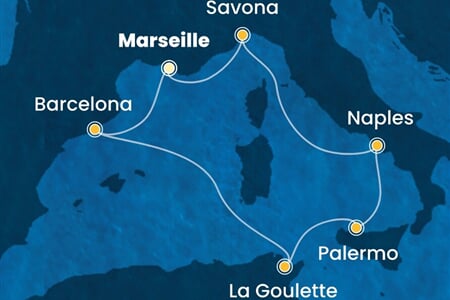 Costa Pacifica - Francie, Itálie, Tunisko, Španělsko (z Marseille)