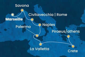 Costa Pacifica - Francie, Itálie, Malta, Řecko (z Marseille)