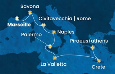Costa Pacifica - Francie, Itálie, Malta, Řecko (z Marseille)