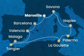 Costa Pacifica - Francie, Itálie, Tunisko, Maroko, Španělsko (z Marseille)