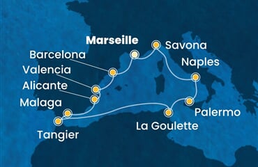 Costa Pacifica - Francie, Itálie, Tunisko, Maroko, Španělsko (z Marseille)