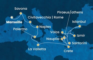 Costa Pacifica - Francie, Itálie, Malta, Řecko, Turecko (z Marseille)