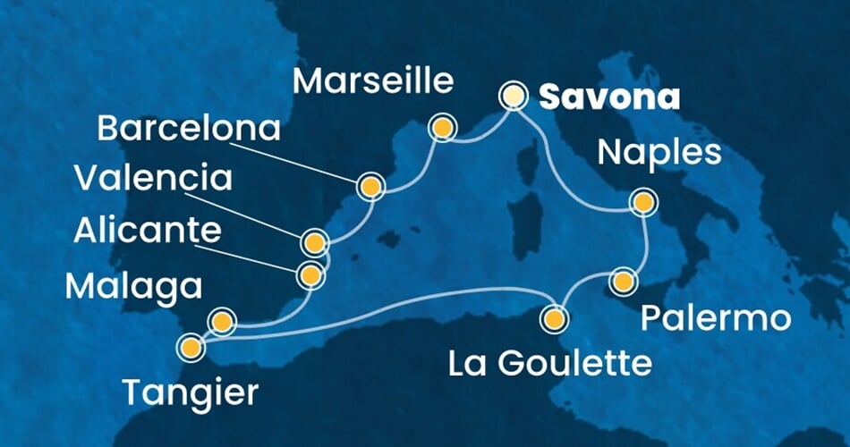 Trasa plavby CPA-SVN12A14