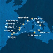Costa Pacifica - Francie, Itálie, Tunisko, Maroko, Španělsko (z Marseille)