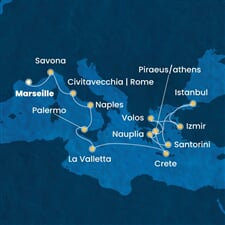 Costa Pacifica - Francie, Itálie, Malta, Řecko, Turecko (z Marseille)