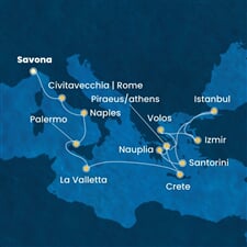 Costa Pacifica - Itálie, Malta, Řecko, Turecko (ze Savony)