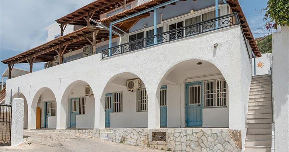 Apartmánový dům Niki - Kalymnos: fotografie vybavení exteriérů a interiérů ubytování.