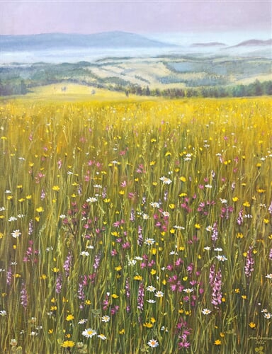 Alojzovské louky, olej na plátně,72 x 90 cm