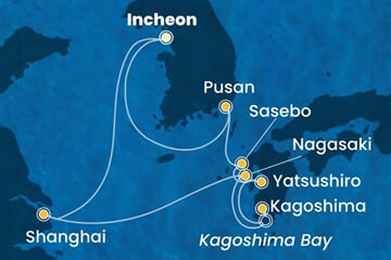 Costa Serena - Jižní Korea, Japonsko, Čína