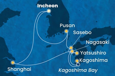 Costa Serena - Jižní Korea, Japonsko, Čína