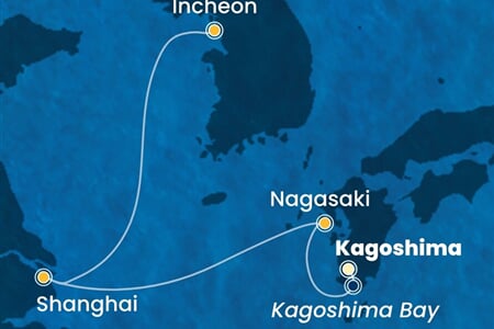 Costa Serena - Japonsko, Čína, Jižní Korea (Kagoshima)