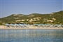 Pláž u hotelu, Cannigione, Sardinie