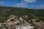 Letecký pohled na hotel, Cannigione, Sardinie
