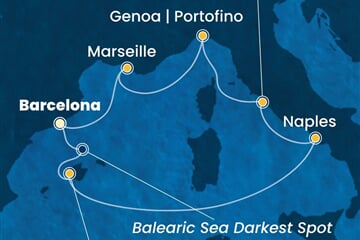 Costa Toscana - Španělsko, Itálie, Francie (z Barcelony)