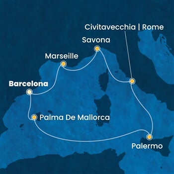 Trasa plavby CTO-BCN07A8U