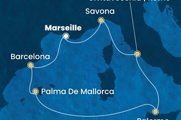 Costa Toscana - Francie, Španělsko, Itálie (z Marseille)