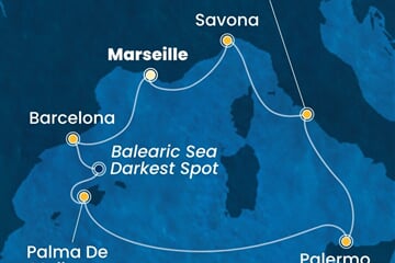 Costa Toscana - Francie, Španělsko, Itálie (z Marseille)