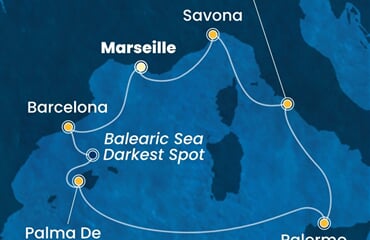 Costa Toscana - Francie, Španělsko, Itálie (z Marseille)