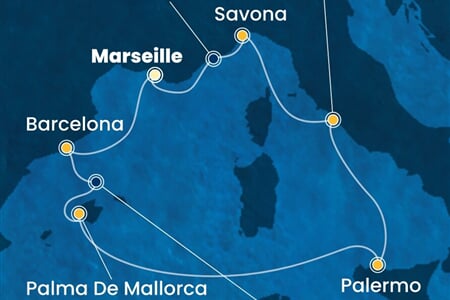 Costa Toscana - Francie, Španělsko, Itálie (z Marseille)