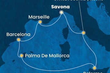 Costa Toscana - Itálie, Francie, Španělsko (ze Savony)