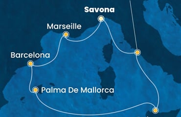 Costa Toscana - Itálie, Francie, Španělsko (ze Savony)