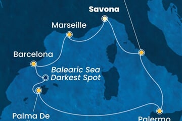 Costa Toscana - Itálie, Francie, Španělsko (ze Savony)