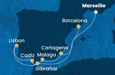 Costa Favolosa - Francie, Španělsko, Velká Británie, Portugalsko (z Marseille)