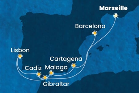 Costa Favolosa - Francie, Španělsko, Velká Británie, Portugalsko (z Marseille)