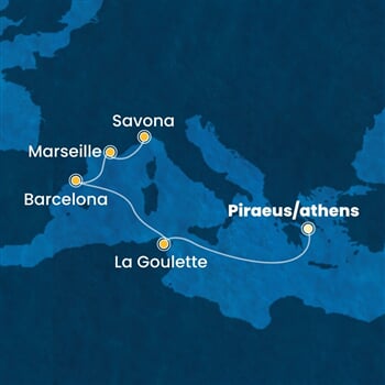 Trasa plavby CFO-ATH06A07